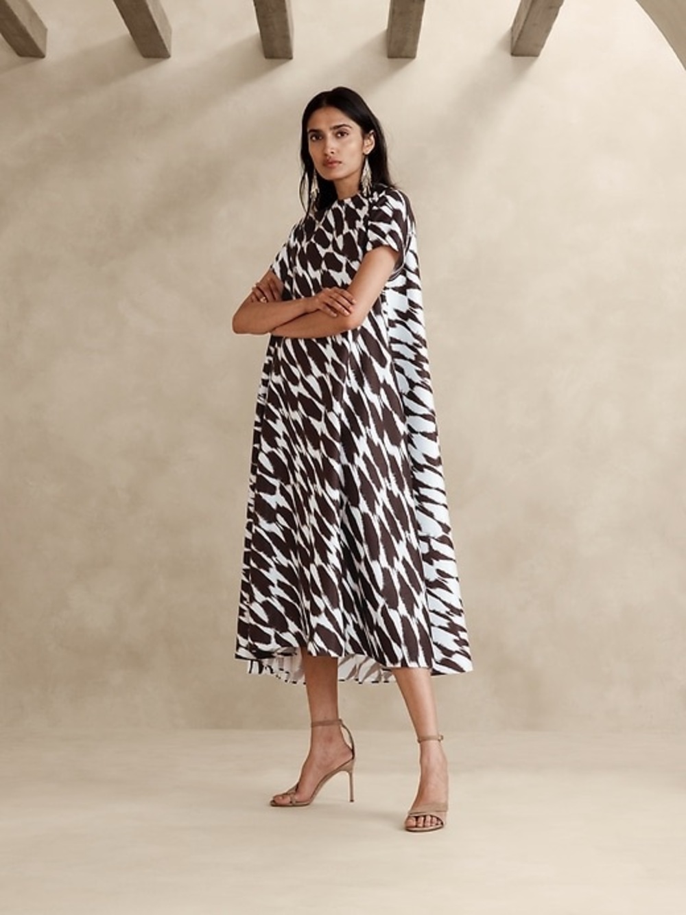 BR AURELIA CREPE & SATIN MAXI DRESS